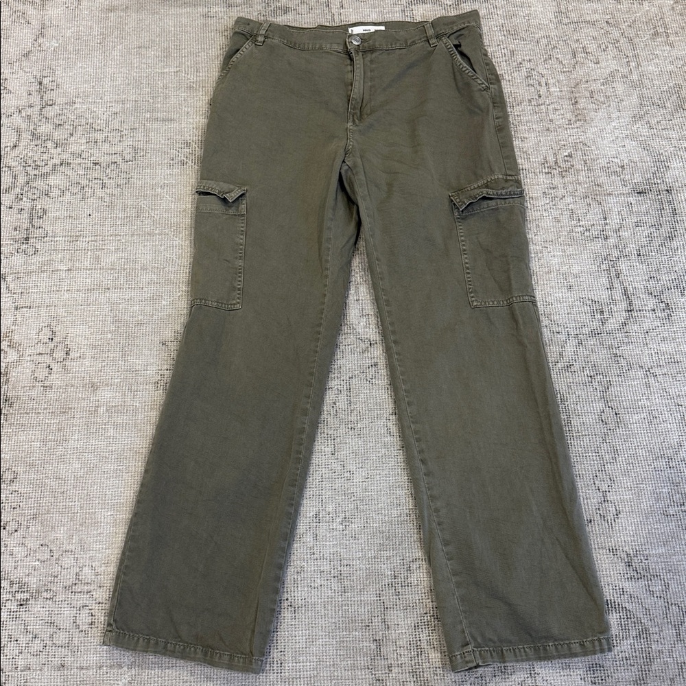 Mango Cargo Pants in Olive Green - Picture 2 of 4
